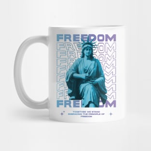 Elegant Brutalism Fashion Design (FREEDOM-together we stand, embracing the principle of Freedom) Mug